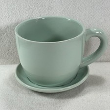 Pale Green Ceramic Teacup W/