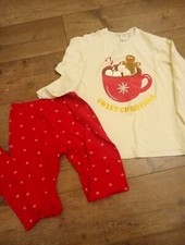 Zara girls christmas pyjamas age 11/12 long sleeve/long bottoms-hot Chocolate Mo