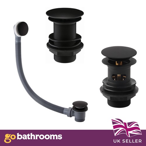Bathroom bath plug - bathroom, black