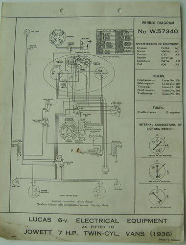 Original lucas wiring diagram - original,