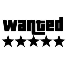 WANTED STARS VINYL STICKER FOR