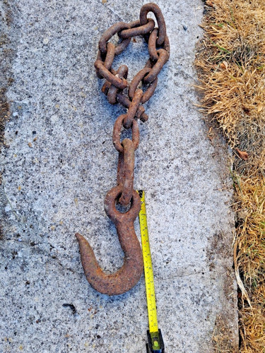 Vintage chain hook heavy - hook,