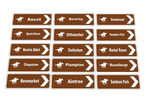 Horse racing racecourse sign - horse,