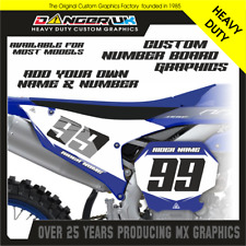 CUSTOM YAMAHA YZ YZF PW WR WRF MOTOCROSS NUMBER BOARDS BACKGROUNDS GRAPHICS