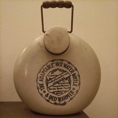 Antique stoneware hot water - stoneware,