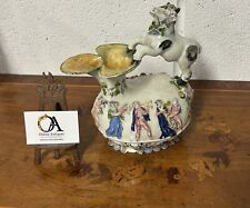 Antique Spanish Faience Milk Jug With Ancient Greek Decoration And Goat Handle