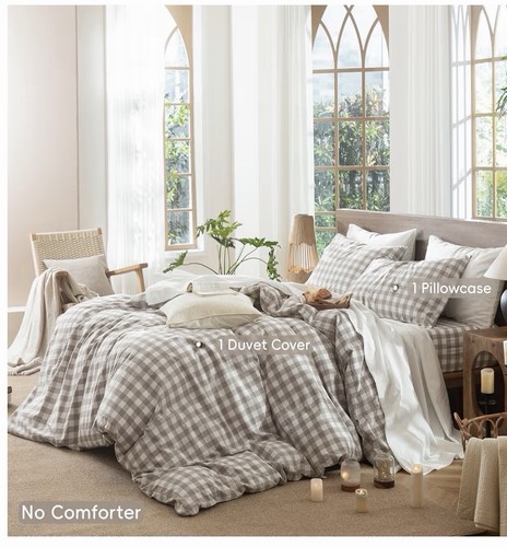 Gingham duvet cover set 100 - gingham, 100%