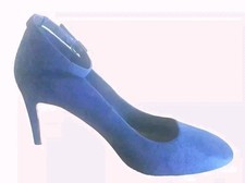 Womens Royal Blue Suede effect