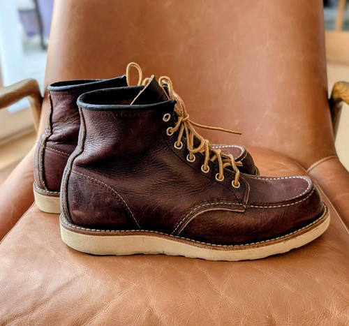 Red wing 8138 moc toe - red,