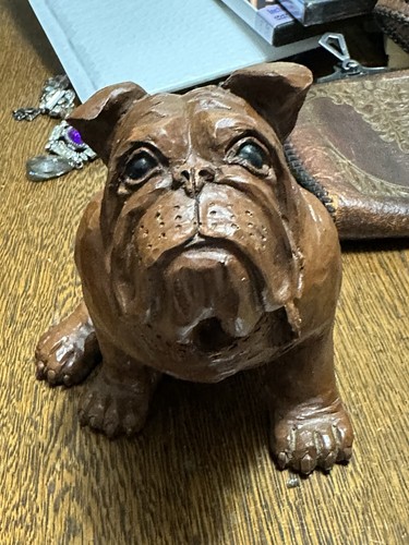 Bulldog statue resin hand - statue,