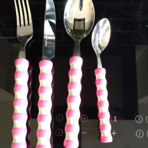 Domestic cutlery pink cream - domestic,