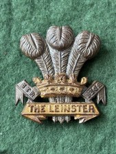 Original WW1 Irish Leinster Regiment Cap Badge.