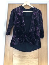 LADIES SPARKLY GLITTER TOP PURPLE SIZE 20. BM BONMARCHE