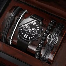 Gents  black Quartz watch and