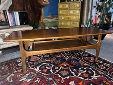 Retro Mid Century Modern Jentique Teak Stingray Coffee Side Magazine Table 60s
