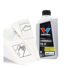 Engine Oil TopUp Valvoline SynPower MST C3 5W30 1 LITRE 1L + Gloves,Wipes,Funnel