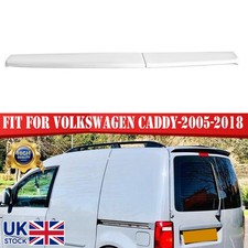 WHITE FOR VW CADDY & MAXI 2005-18 SPORTLINE REAR TWIN BARN DOOR ROOF SPOILER LIP
