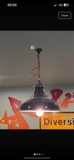Large Enamel Industrial pendant light shade In Black 
