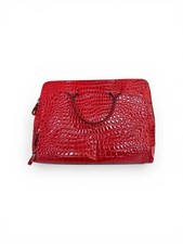 Bueno Red Croc Embossed Patent