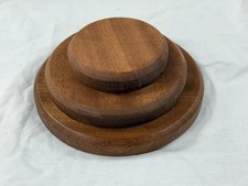 Solid Sapele Mahogany Display Base – Circular Wooden Plinth