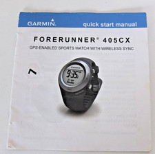 Garmin Forerunner 405CX Sports Watch Quick Instruction Manual. English Language.