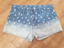 Miss E-Vie Size 12 Start Print Denim Shorts