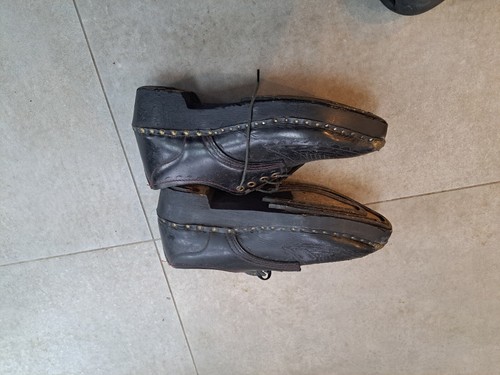 Mens leather lancashire clogs - leather,