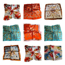10x Wholesale Job Lot of Satin Feel Ladies Square Scarves Random Selection 50cm