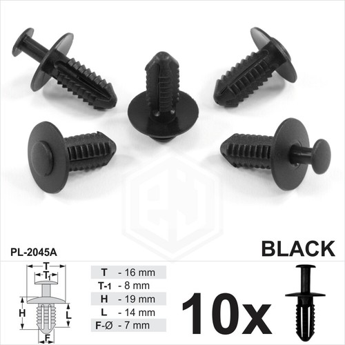 10x black plastic bumper trim - 10x,
