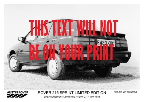 Rover 216 sprint poster - 216, of