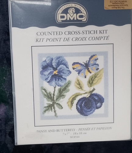 Dmc pansy butterfly counted - pansy,