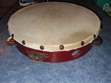 vntg 10 inch Wood tambourine