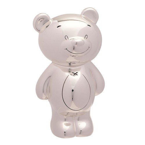 Silver plated money box piggy - silver-plated,