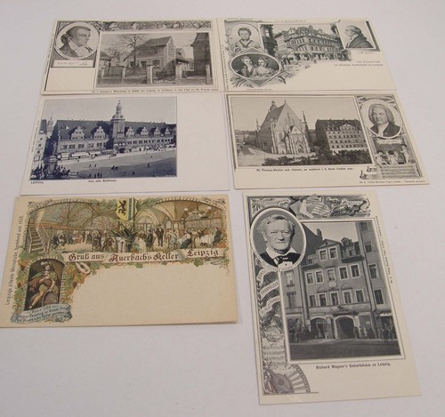 Lot old antique - 6, postcards