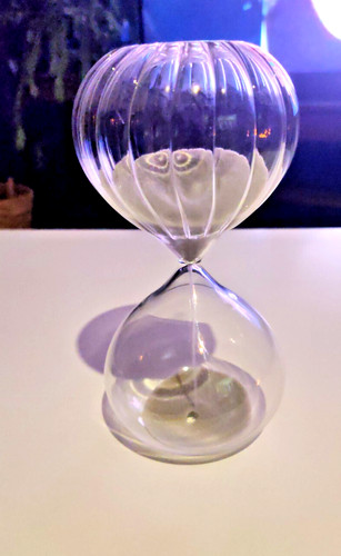 Traditional hour glass - glass, egg