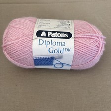 Patons diploma gold - 55% wool DK Shade 06305- pastel pink 1 x50g ball 