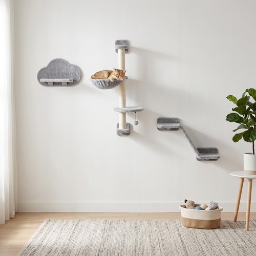 Pawhut wall mounted cat - wall-mounted,
