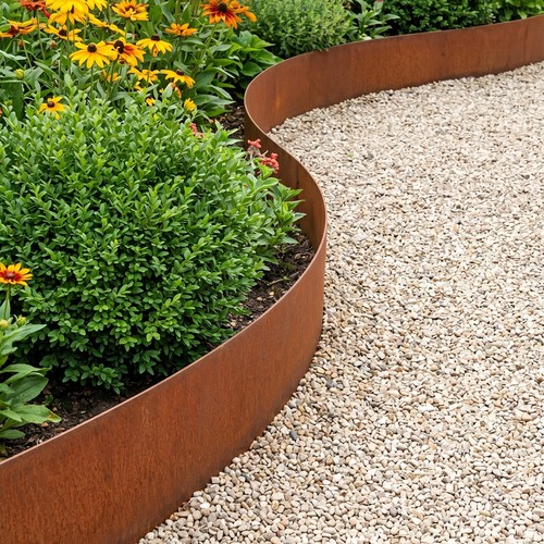 Flexible metal garden border - flexible,