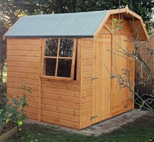 7x7 DUTCH BARN SHED SHIPLAP TONGUE & GROOVE WOOD GARDEN STORE WINDOW DOUBLE DOOR