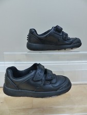 Clarks boys black leather