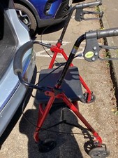 Drive Lightweight Folding Four Wheel Rollator shopper Mobility Walker red