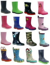 INFANT BOYS GIRLS KIDS SNOW MUD RAIN WELLIES WATERPROOF WELLINGTON BOOTS SHOE