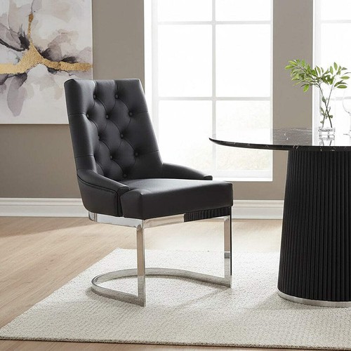 Azalea black leather - black,