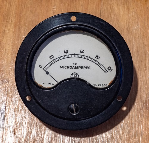 Vintage aei panel ammeter - vintage,