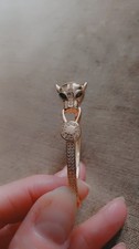 Panther Bangle Gold Diamonte