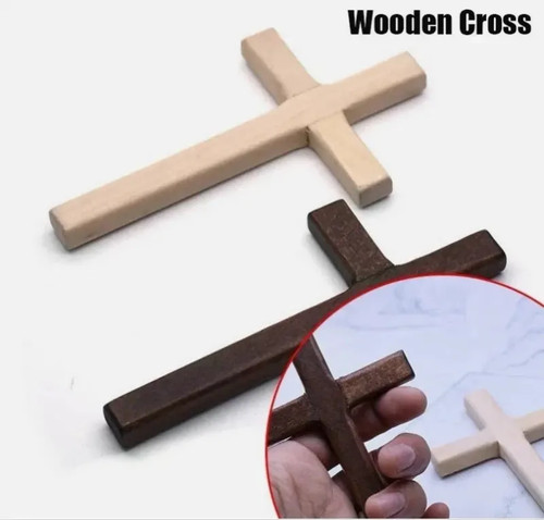 Christian wooden cross - wooden,