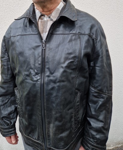 Vintage leather jacket - leather,