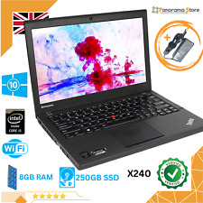 Lenovo Thinkpad x240 Laptop i5 up to 250GB SSD 8GB Ram Win10p Webcam PC Fast UK