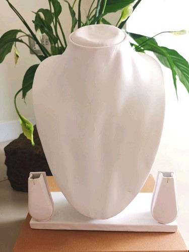White large necklace - white,