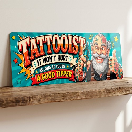 Tattooist metal sign 28cm - sign,